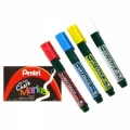 Wet erase - marcatore cancellabile - punta scalpello 2.0 - 4.0 - kit 4 colori assortiti