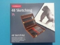 Cassetta in legno Derwent Sketching - 48 matite da schizzo